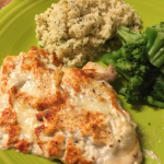 Chicken Bake with Swiss Cheese and Couscous