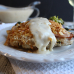 Stacked Chicken Cordon Bleu with Roasted Broccoli